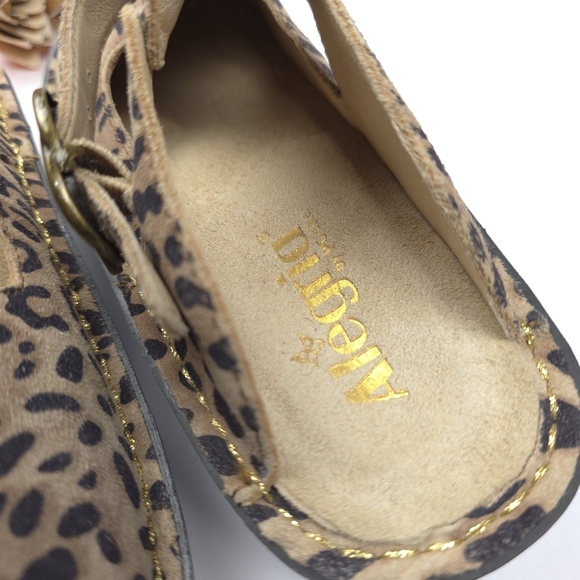 Alegria Leopard Print Women Clog Mule Nursing Shoes Sz 36 - Picture 9 of 10